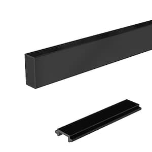 4 ft. Aluminum Deck Railing Wide Picket and Spacer Kit in Matte Black for 36 in. high system