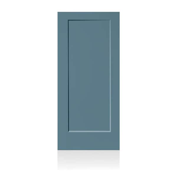 36 in. x 80 in. 1 Panel Hollow Core Dignity Blue Painted Composite Interior Door Slab