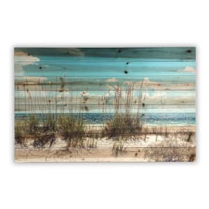 Sand Dunes Planked Wood Beach Nature Art Print 24 in. x 36 in.