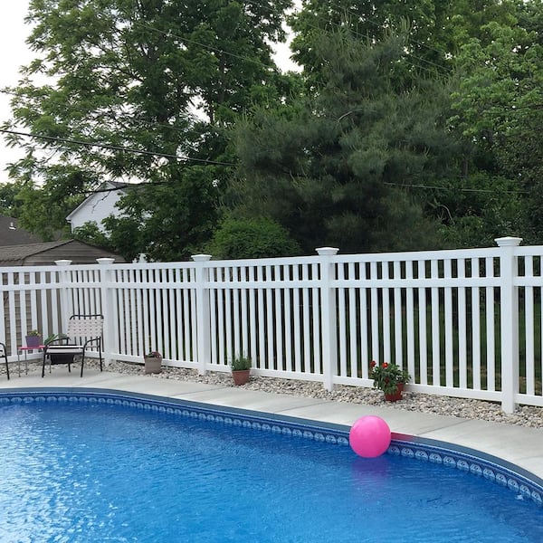 Captiva 5 ft. H x 8 ft. W White Vinyl Pool Fence Panel