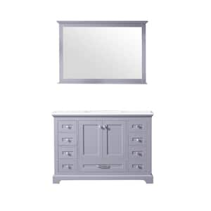 Lexora Dukes 84 in. W x 22 in. D Dark Grey Double Bath Vanity, Carrara ...