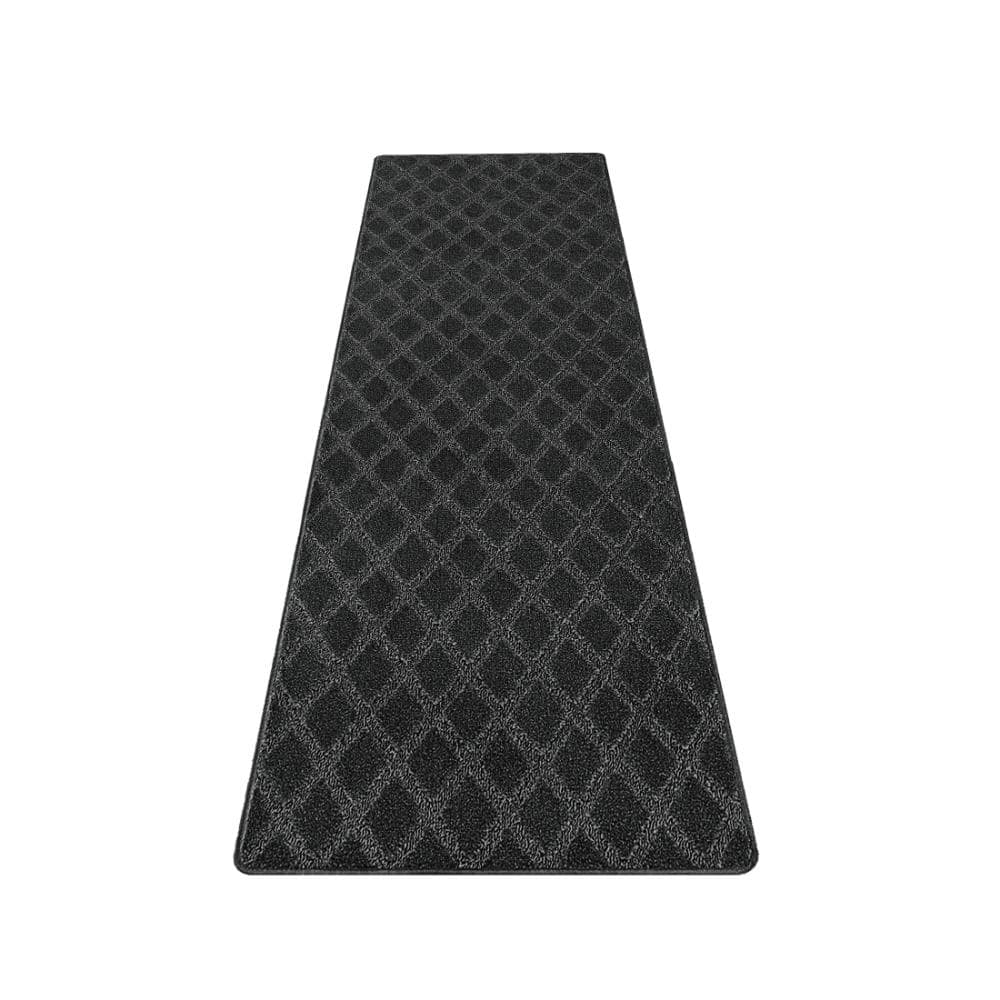 Black 2 Ft.x 6 Ft.Runner Rug Diamond Trellis Pattern Self Adhesive Non Slip Mat For Hallway Entryway Kitchen Multi-Use price history on PriceWatchPro