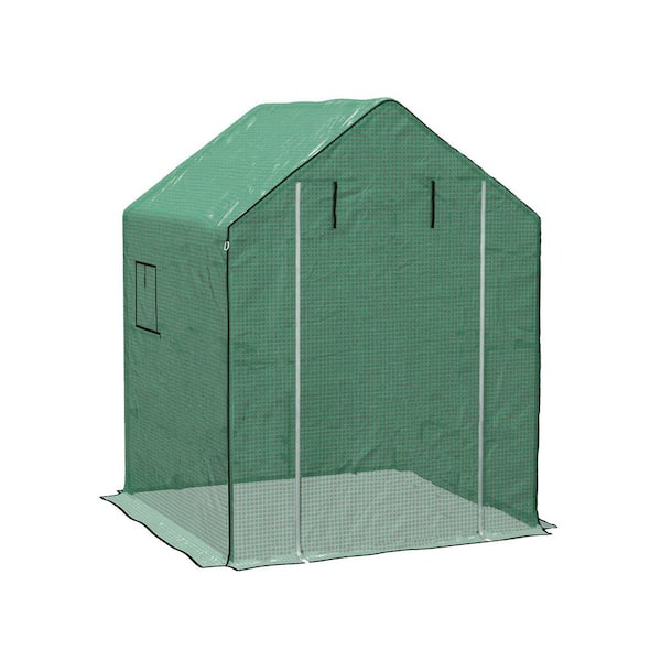 55 in. W x 56.25 in. D x 74.75 in. H UV-Resistant Replacement Covers for Greenhouse, Green