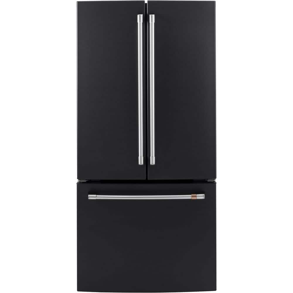 Cafe 18.6 cu. ft. Smart French Door Refrigerator in Matte Black