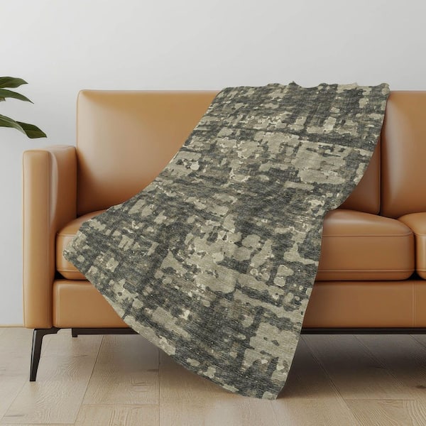 Premium Machine Washable ASB76 Earth 50 in. x 70 in. Sherpa Throw Blanket