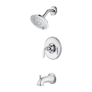 Avalon Single Handle Tub and Shower Trim Kit in Polished Chrome (Valve not Included)