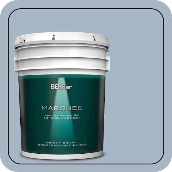 BEHR MARQUEE 5 gal. Home Decorators Collection #HDC-SP14-10 Blue Tribute Semi-Gloss Enamel Interior Paint & Primer