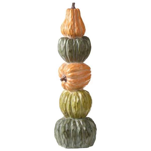 Northlight 42.5 in. Five Tiered Stacked Pumpkins Thanksgiving Decor