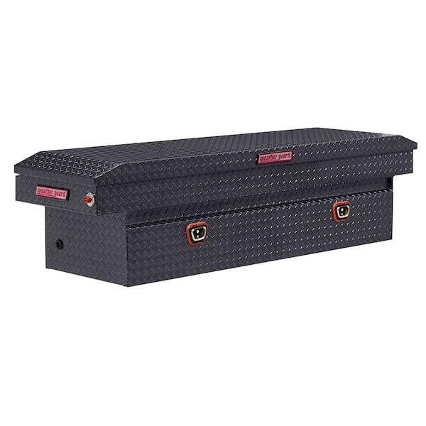 Weather Guard 72 in. Gray Aluminum Full Size Crossbed Truck Tool Box ...