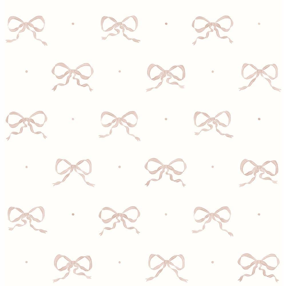 A-Street Prints Emma Petal Large Bow Paper Non-Pasted Paper Wallpaper ...