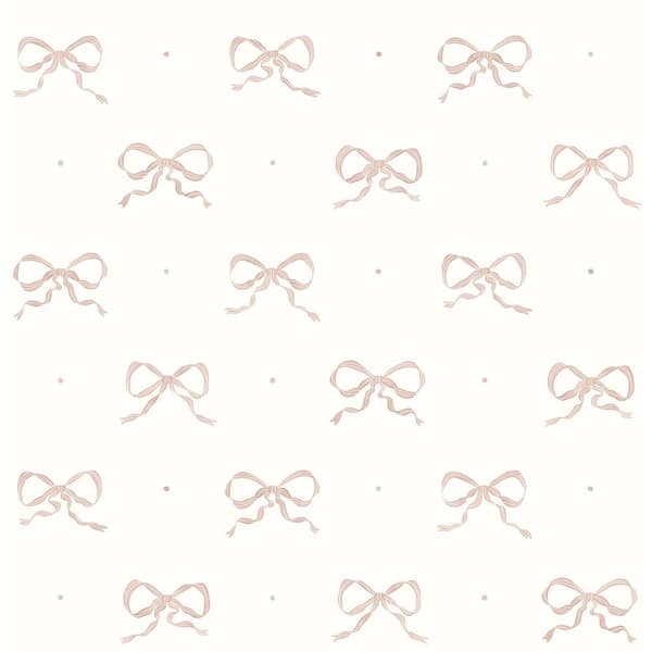A-Street Prints Emma Petal Large Bow Paper Non-Pasted Paper Wallpaper