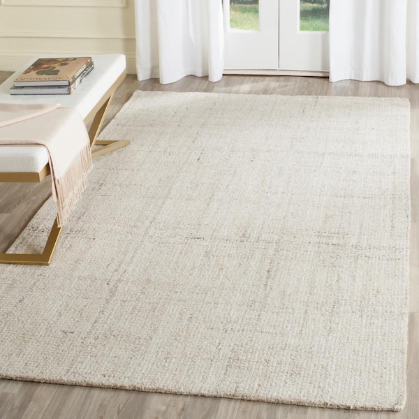 Abstract 6 ft. x 8 ft. Ivory/Beige Area Rug