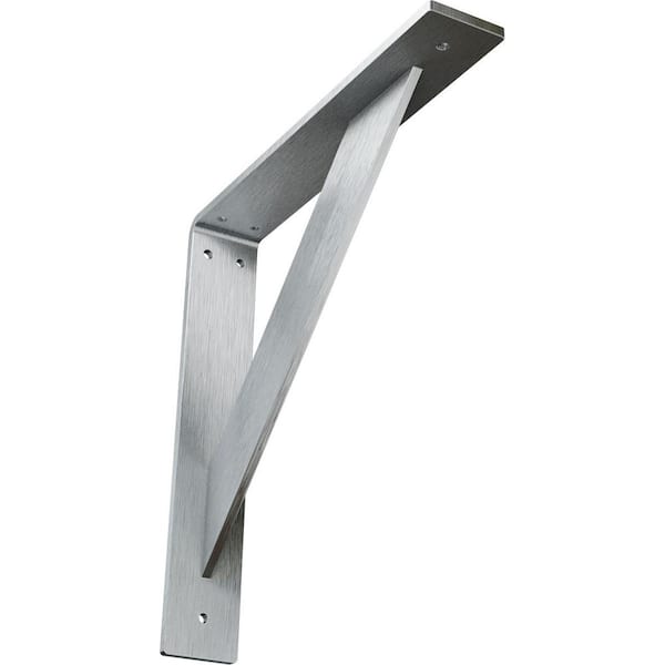 Ekena Millwork 12 in. x 2 in. x 12 in. Steel Unfinished Metal Traditional Bracket
