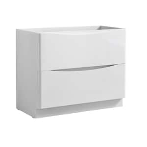 Tuscany 40 in. Modern Bath Vanity Cabinet Only in Glossy White