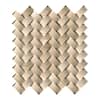 MSI Crema Arched Herringbone 12 in. x 14 in. x 0.50 in. Polished Marble Wall Tile (1 sq. ft./Each) ARCH-CREM-HBP