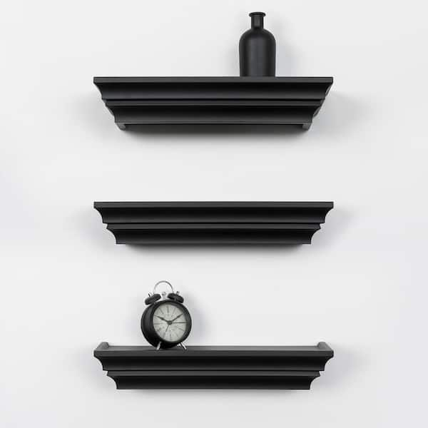 Kiera Grace Maine Wall Shelf - Black - 16 in