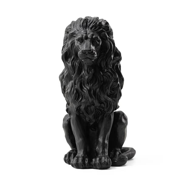 ー品販売  Glitzhome Lion Sitting Bronze MGO Oversized H in. 27.75 コミック・アニメ