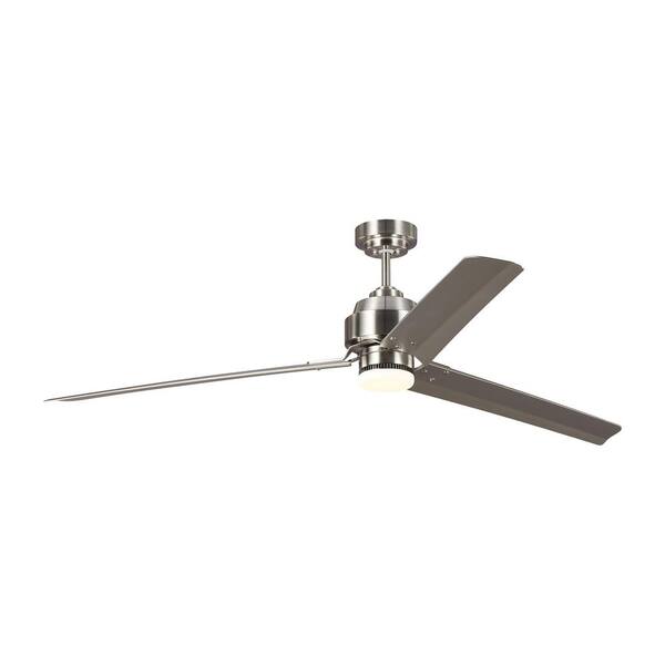 Indoor Brushed Steel Ceiling Fan 