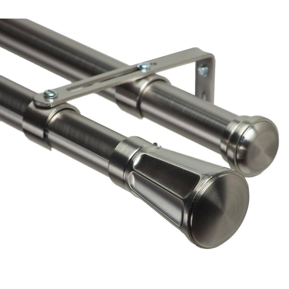 Art Decor 120 in. NonAdjustable 11/8 in. Double Window Curtain Rod