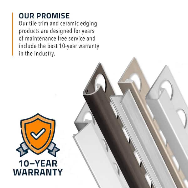 TrimMaster Textured White 1/2 in. x 98-1/2 in. Aluminum L