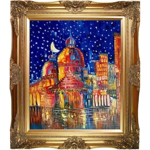 "Moon (Venice) II Reproduction with Victorian Gold" by Justyna Kopania FramedOil Painting 28 in. x 32 in.