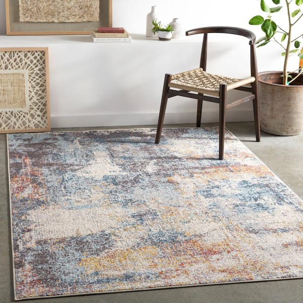 Jenkyn Dark Blue 7 ft. 10 in. x 10 ft. 3 in. Area Rug