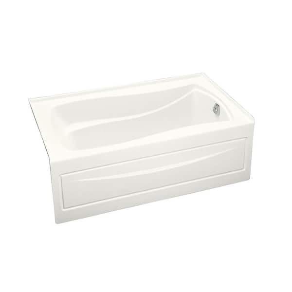 KOHLER Mariposa 60 in. x 36 in. Soaking Bathtub with Right-Hand Drain in White, Integral Flange