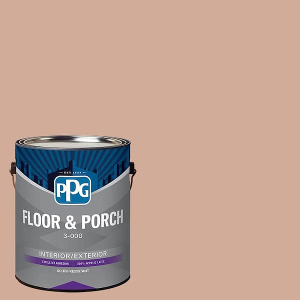 PPG 1 gal. PPG16-01 Sombrero Tan Satin Interior/Exterior Floor and Porch Paint