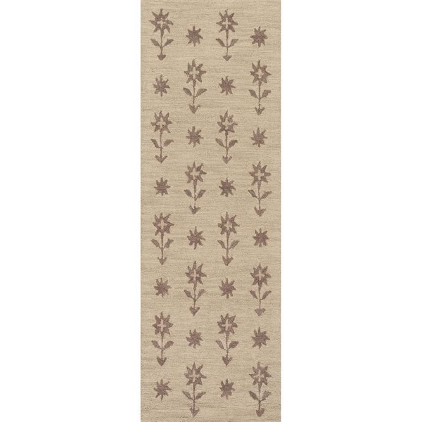 Ella Wool Area Sand 3 ft. x 6 ft. Indoor Runner Rug