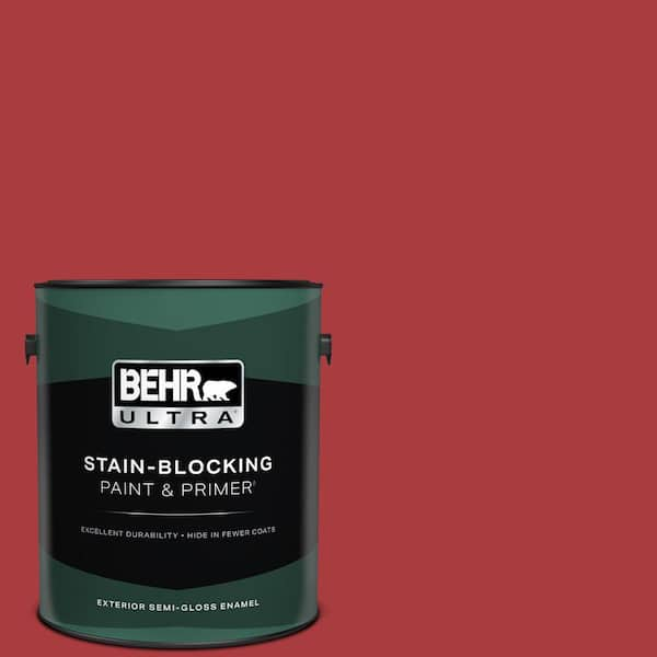 BEHR ULTRA 1 gal. #S-G-160 California Poppy Semi-Gloss Enamel Exterior Paint & Primer