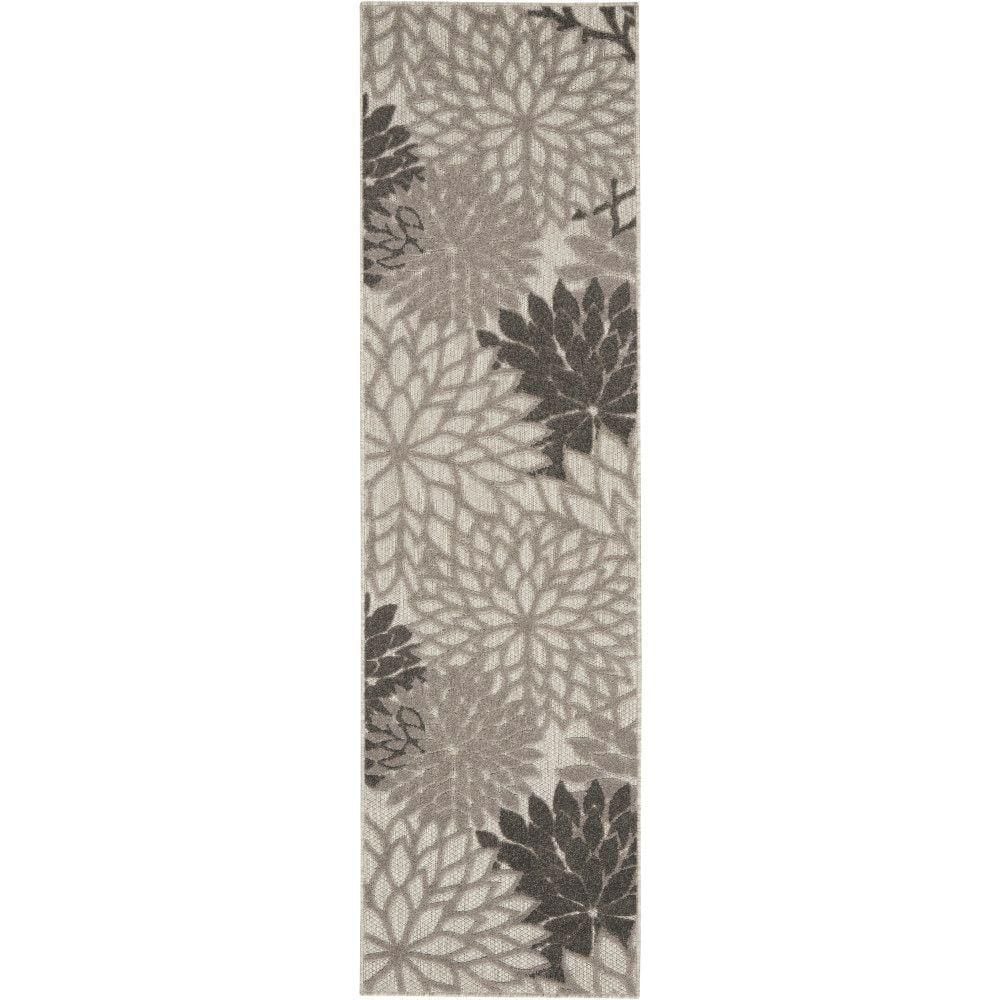 UPC 099446779168 product image for Aloha Gray 2 ft. x 6 ft. Kitchen Runner Floral Modern Indoor/Outdoor Patio Area  | upcitemdb.com