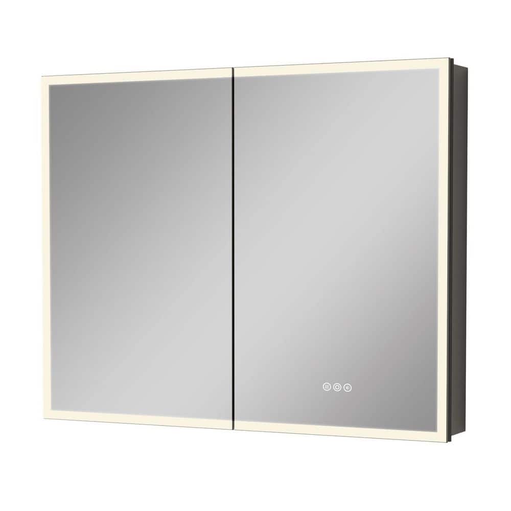 Flora 36 in. W x 32 in. H Rectangular Aluminum Medicine Cabinet with Mirror, Wall/Recessed, Stepless Dimming (10%-100%) price history on PriceWatchPro