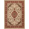 Well Woven Barclay Medallion Kashan Ivory 7 ft. x 10 ft. Traditional ...