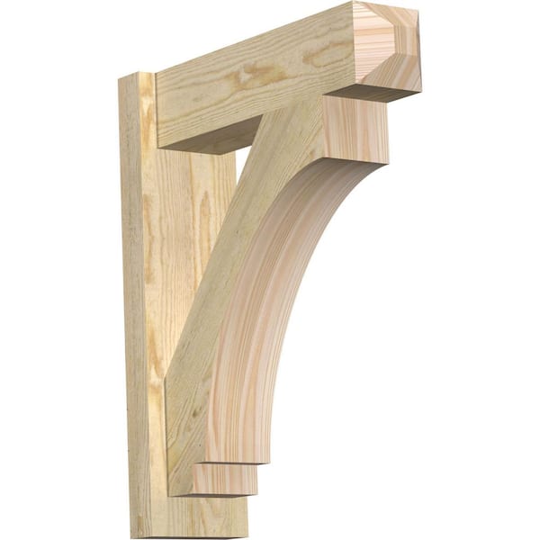 Ekena Millwork 6 in. x 24 in. x 20 in. Douglas Fir Imperial Craftsman Rough Sawn Outlooker