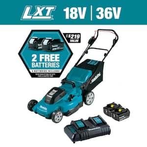 18V X2 (36V) LXT Lithium-Ion Cordless 21 in. Walk Behind Lawn Mower Kit w/4 batteries (5.0Ah)