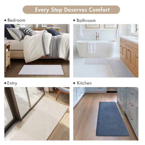 MADISON PARK Signature Marshmallow Ivory 20 in. x 30 in. Bath Mat