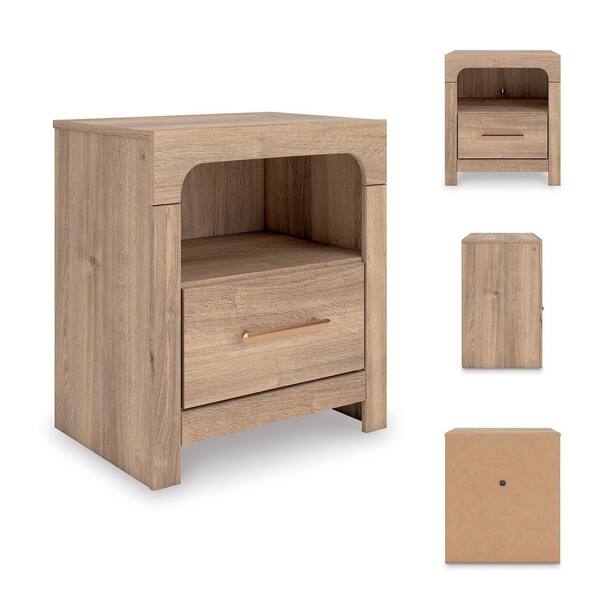 Signature DESIGN BY ASHLEY Prandefort Light Brown 1 Drawer 22 in