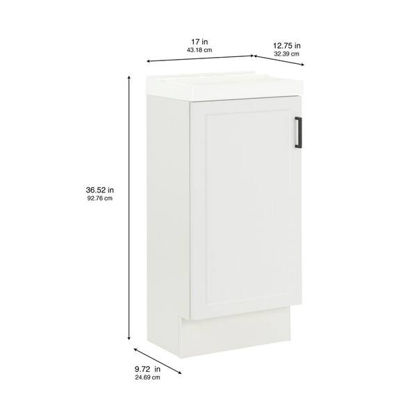 Glacier Bay Penlee 17 In Single Sink White Bath Vanity With White glacier-bay-penlee-17-in-single-sink-white-bath-vanity-with-white
