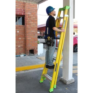 12 ft. Fiberglass Cross Step Ladder with 375 lbs. Load Capacity Type IAA Duty Rating