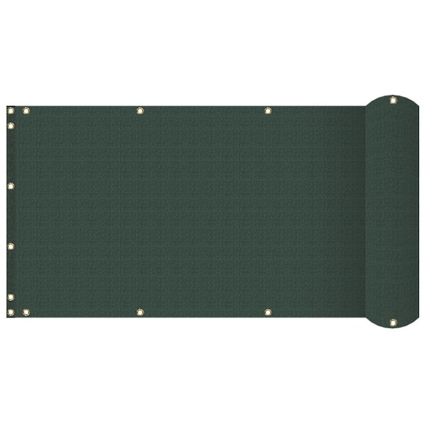 3 ft. x 50 ft. Green Balcony Privacy Fence Screen with UV Blockage for Balcony Porch Patio Deck Yard