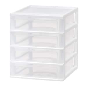 1-Qt. Compact Desktop 4-Drawer System in White in. W x 10.5- in. H x 12.3- in.