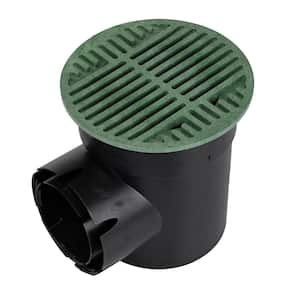 8 in. Plastic Round Drainage Grate in Green