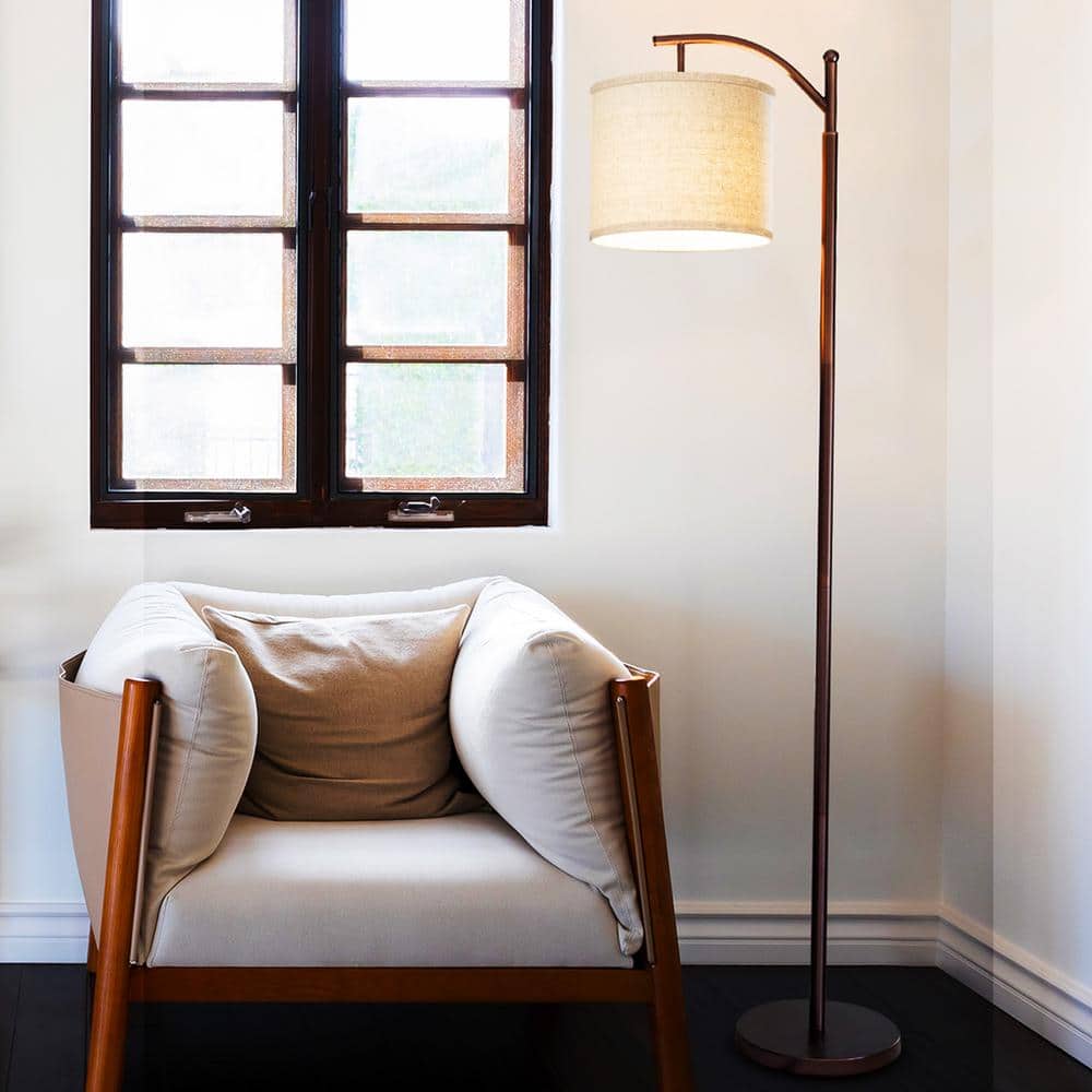 Bronze Arc LED Floor Lamp for Kids 62" Height