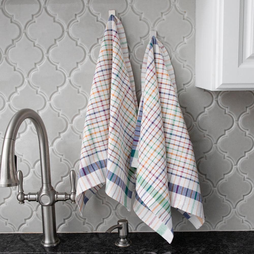 Multicolor Cotton Plaid Kitchen Towel Set