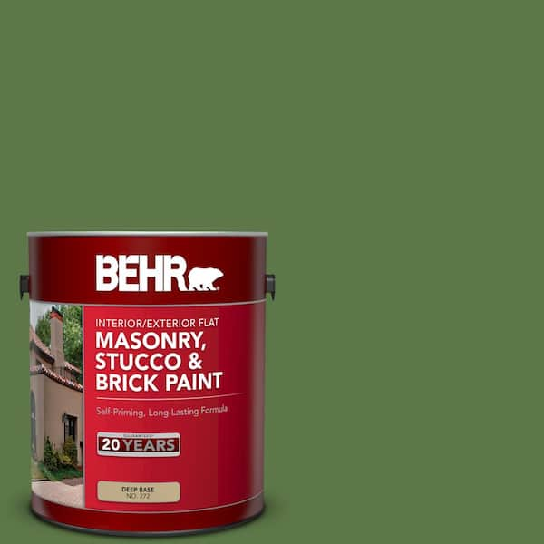 BEHR 1 gal. #M370-7 Mown Grass Flat Interior/Exterior Masonry, Stucco and Brick Paint