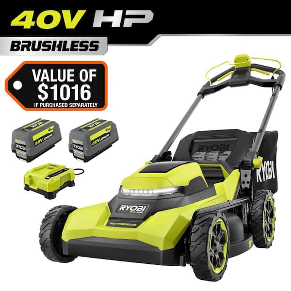 40V HP Brushless 21 in. Cordless Battery Walk Behind Self-Propelled Lawn Mower with (2) 6.0 Ah Batteries and Charger