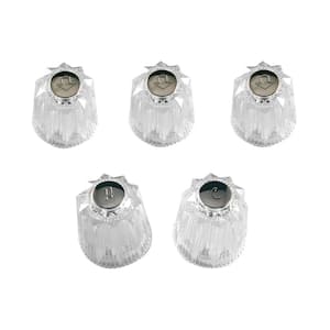 5-piece Handle Kit in Clear for Price Pfister Windsor and Contessa Tub/Shower Faucets