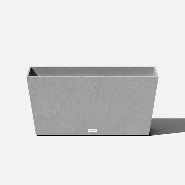 Veradek Midori 31 in. Gray Plastic Long Trough Planter