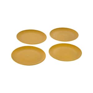 EVO Sustainable Goods 8 in. Yellow Eco-Friendly Wood-Plastic Composite Plate (Set of 4)