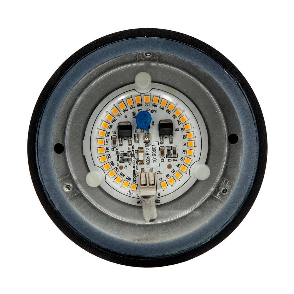 Elegant Black Aluminum LED Outdoor Wall Sconce, 24W Warm White Light